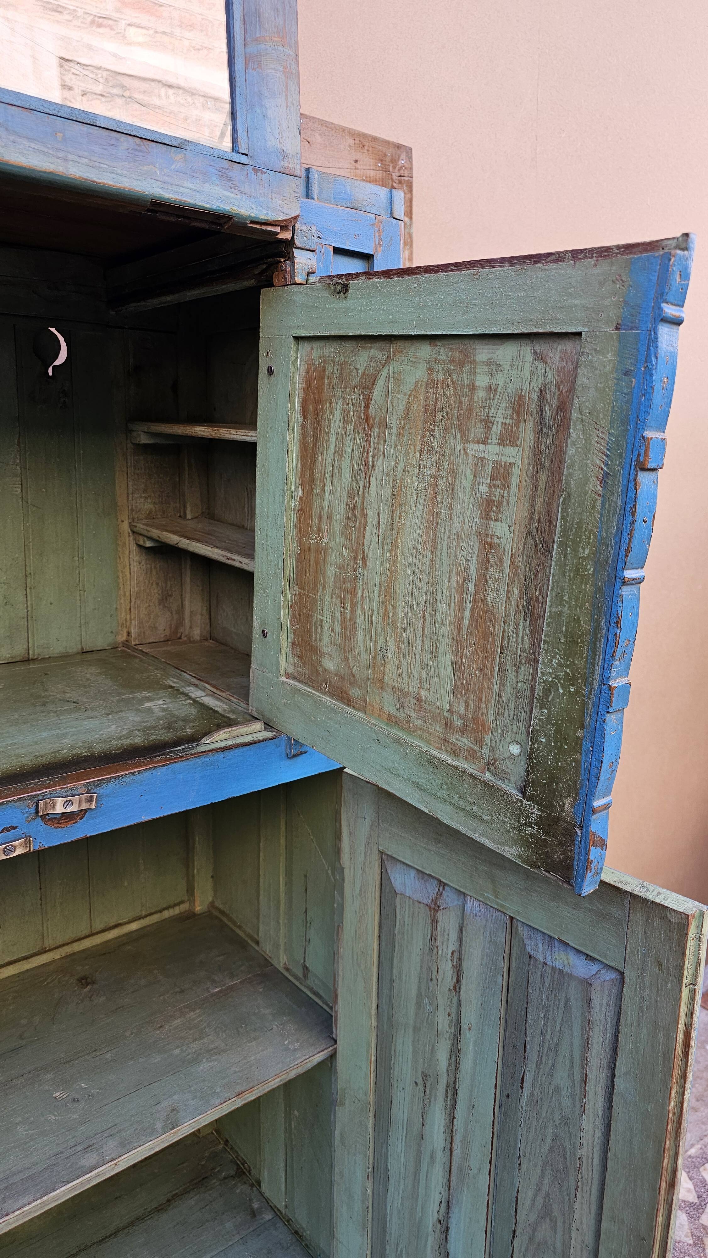 Vintage Art Deco radio cabinet in Burmese teak.