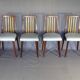 Set of 4 two-tone Thonet chairs from 1960, with grey leather seats.