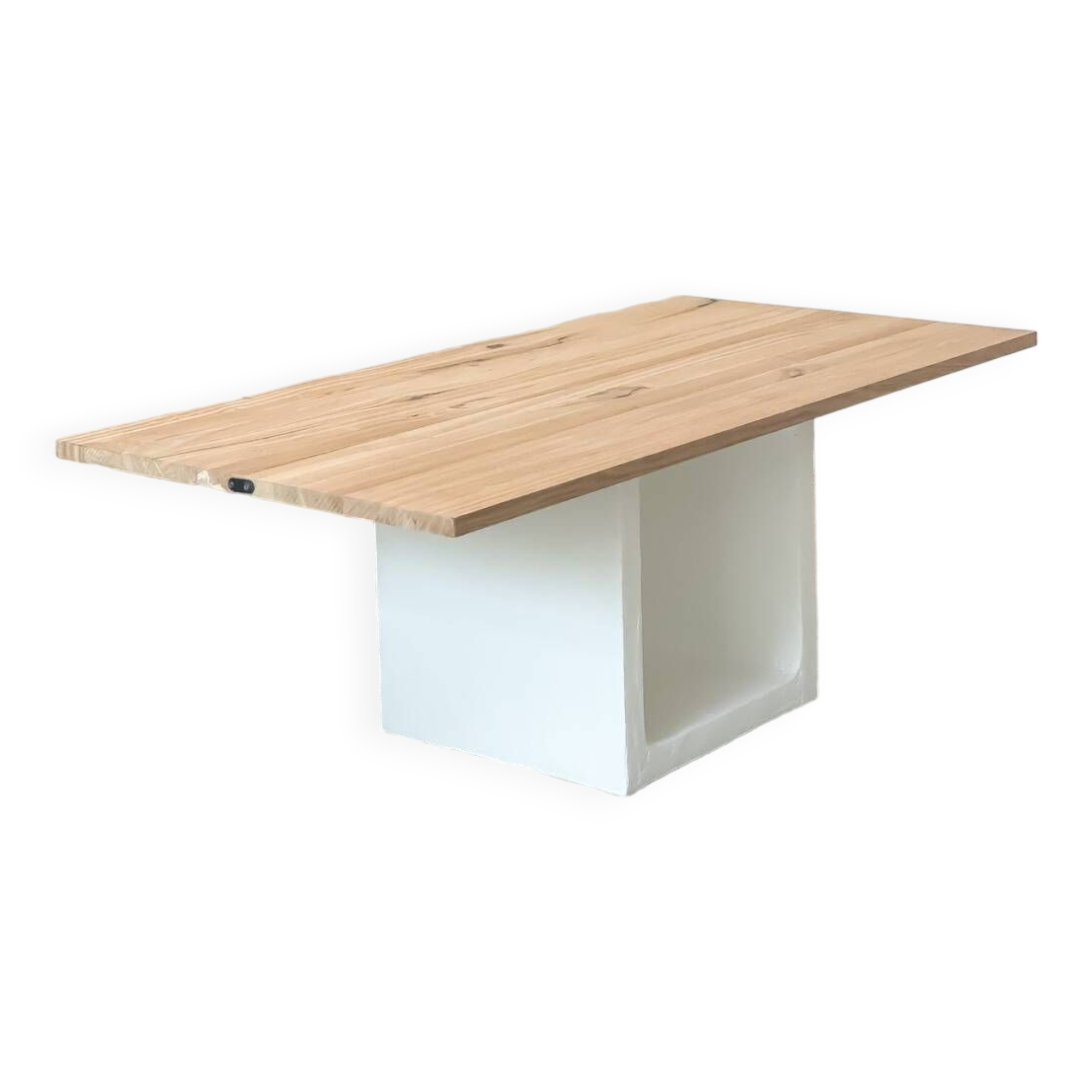 Concrete and wood coffee table - Length 120cm - Oakcub