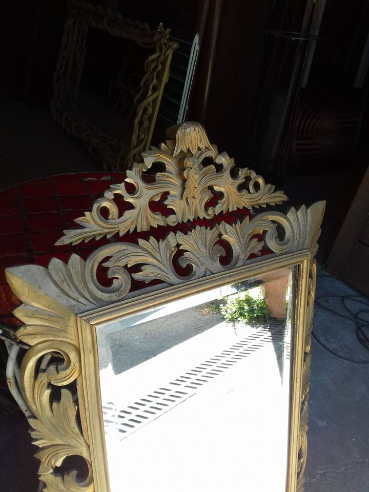 Giltwood mirror, Napoleon III period, 121x78 cm