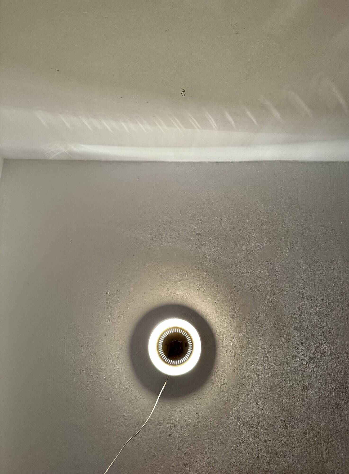 Beautiful Italian Brass Sunburst Wall or Flush Lamp