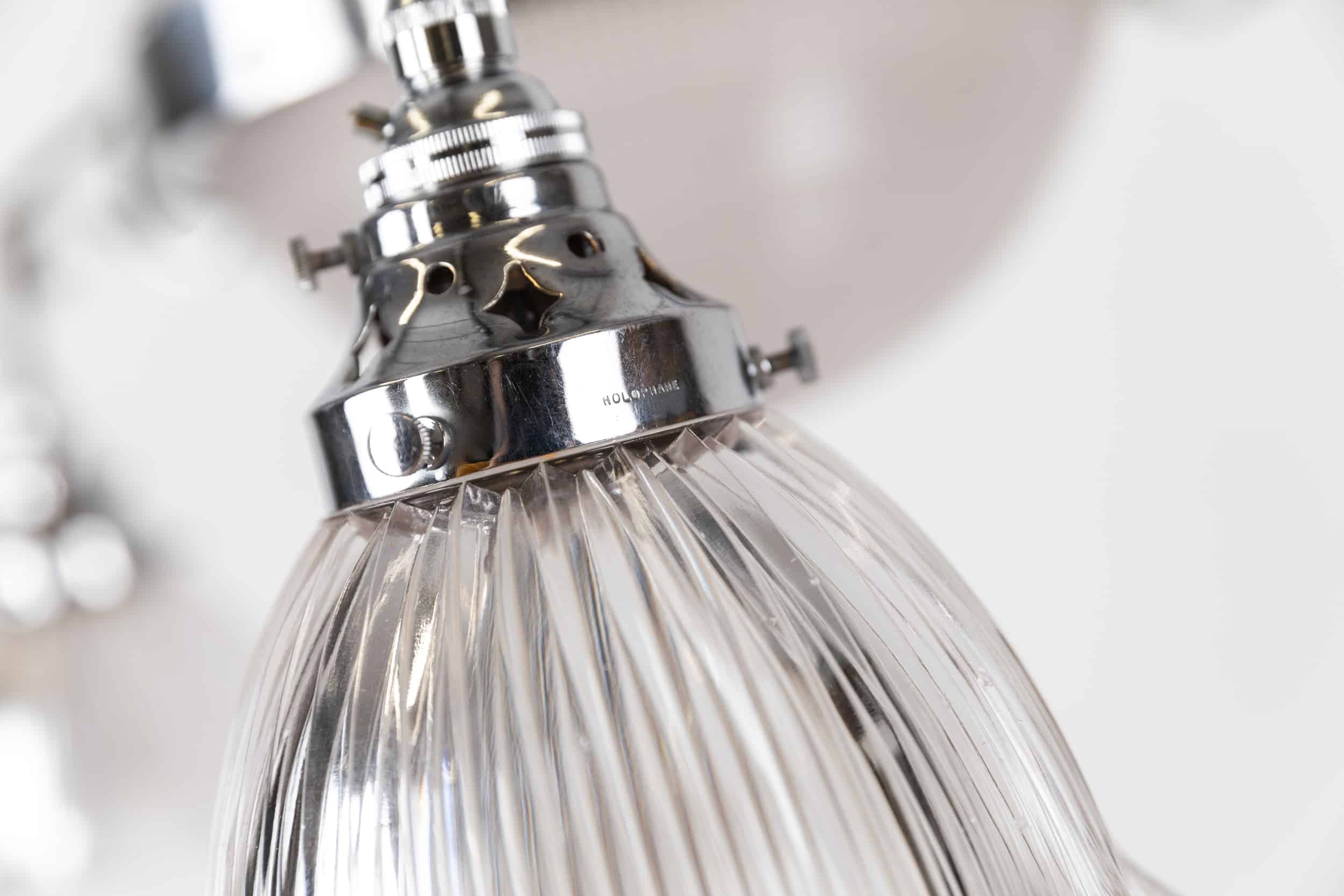 10" Chrome Holophane 'Stiletto' Chandelier