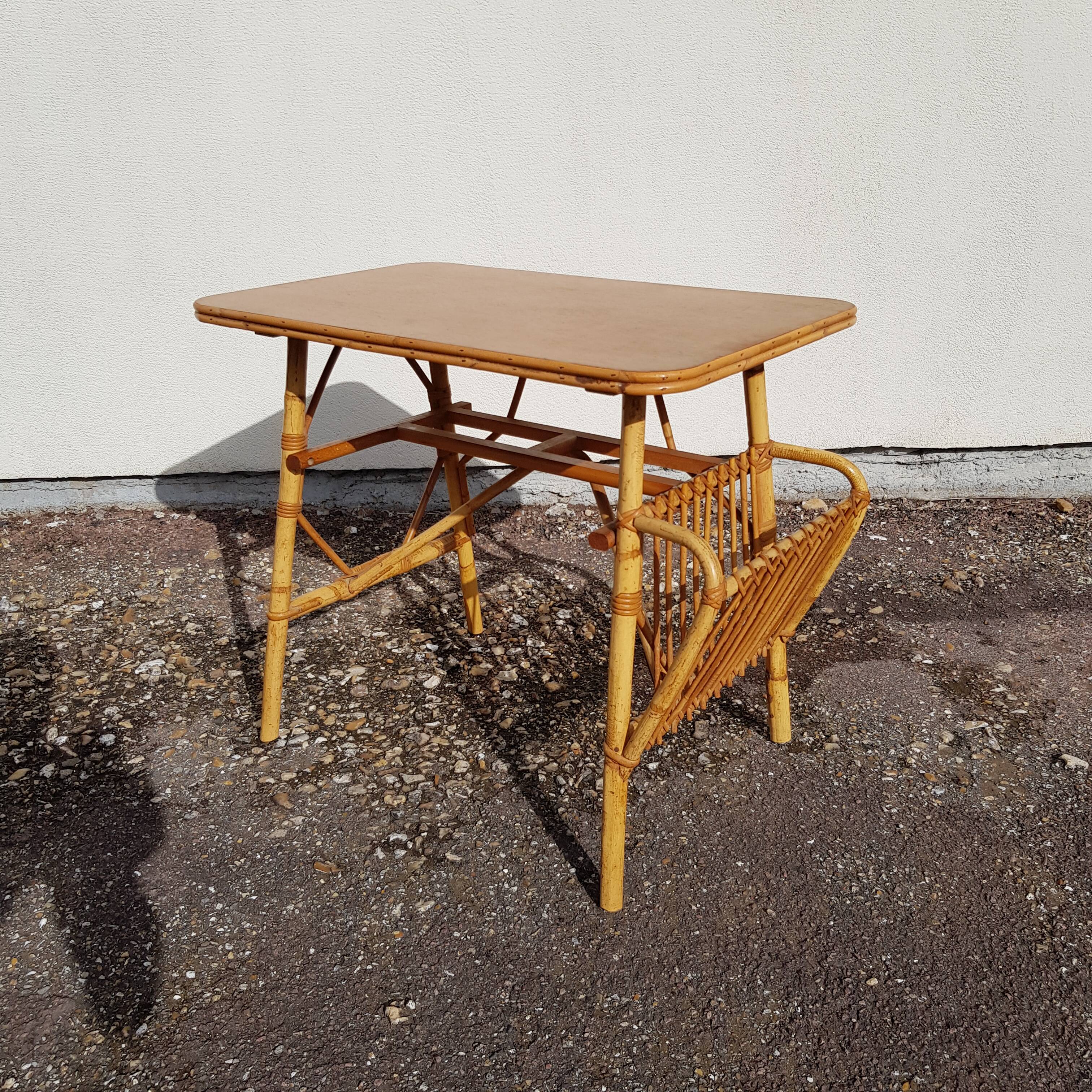 Children's rattan desk