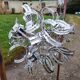 Vintage Chrome Metal Chandelier
