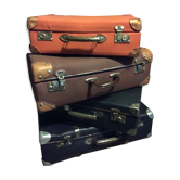 Lot de 4 valises vintage relookées