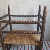 Mulched bench turned wood