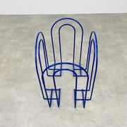 Metal magazine holder blue 80s postmodern vintage memphis