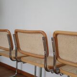 4 chairs cannage and chrome