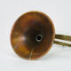 Old brass hunting horn