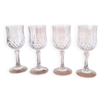 Stemmed shooter glasses, cristal d'arques, Longchamp model