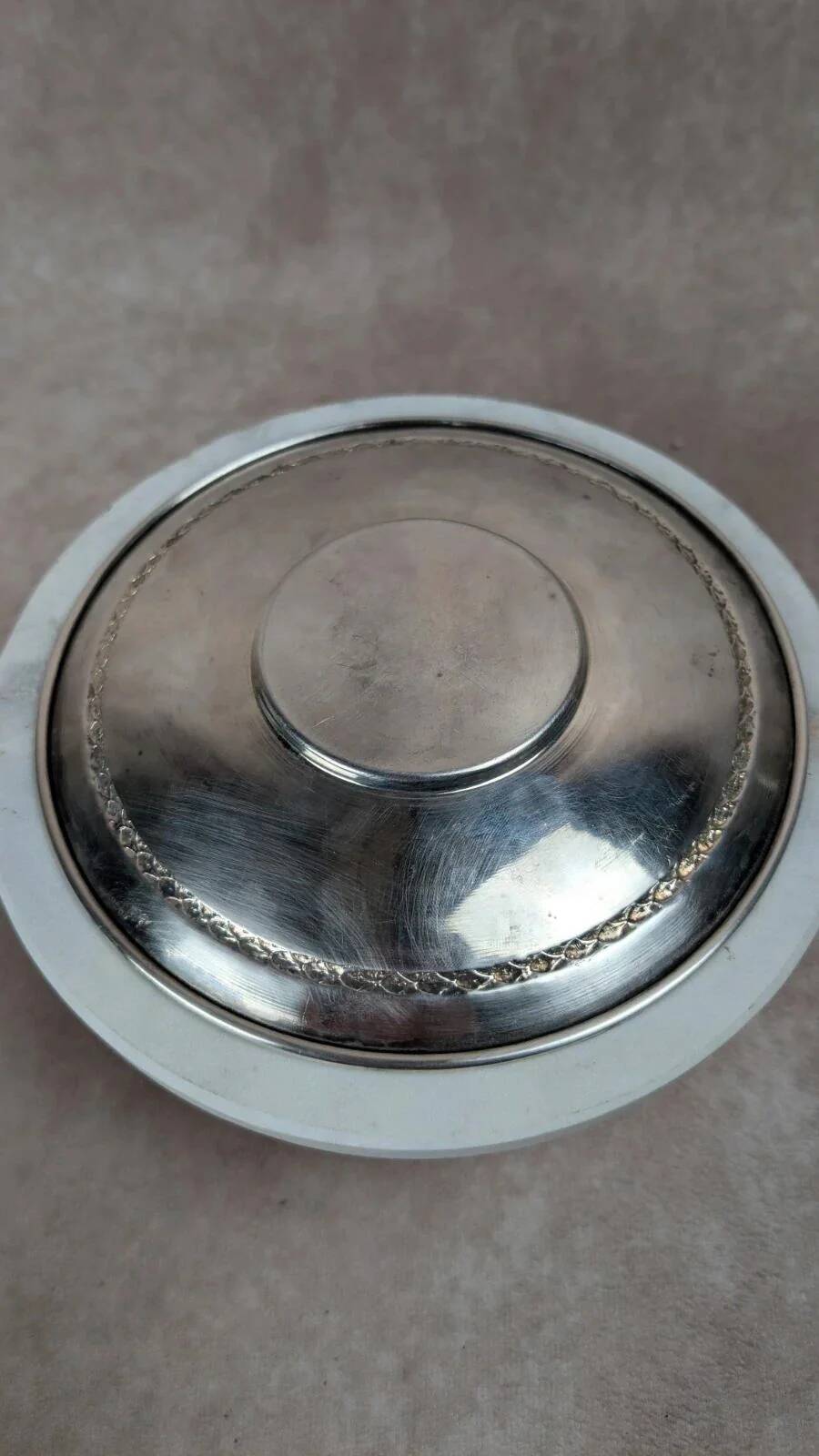 Vintage silver-plated cup and saucer