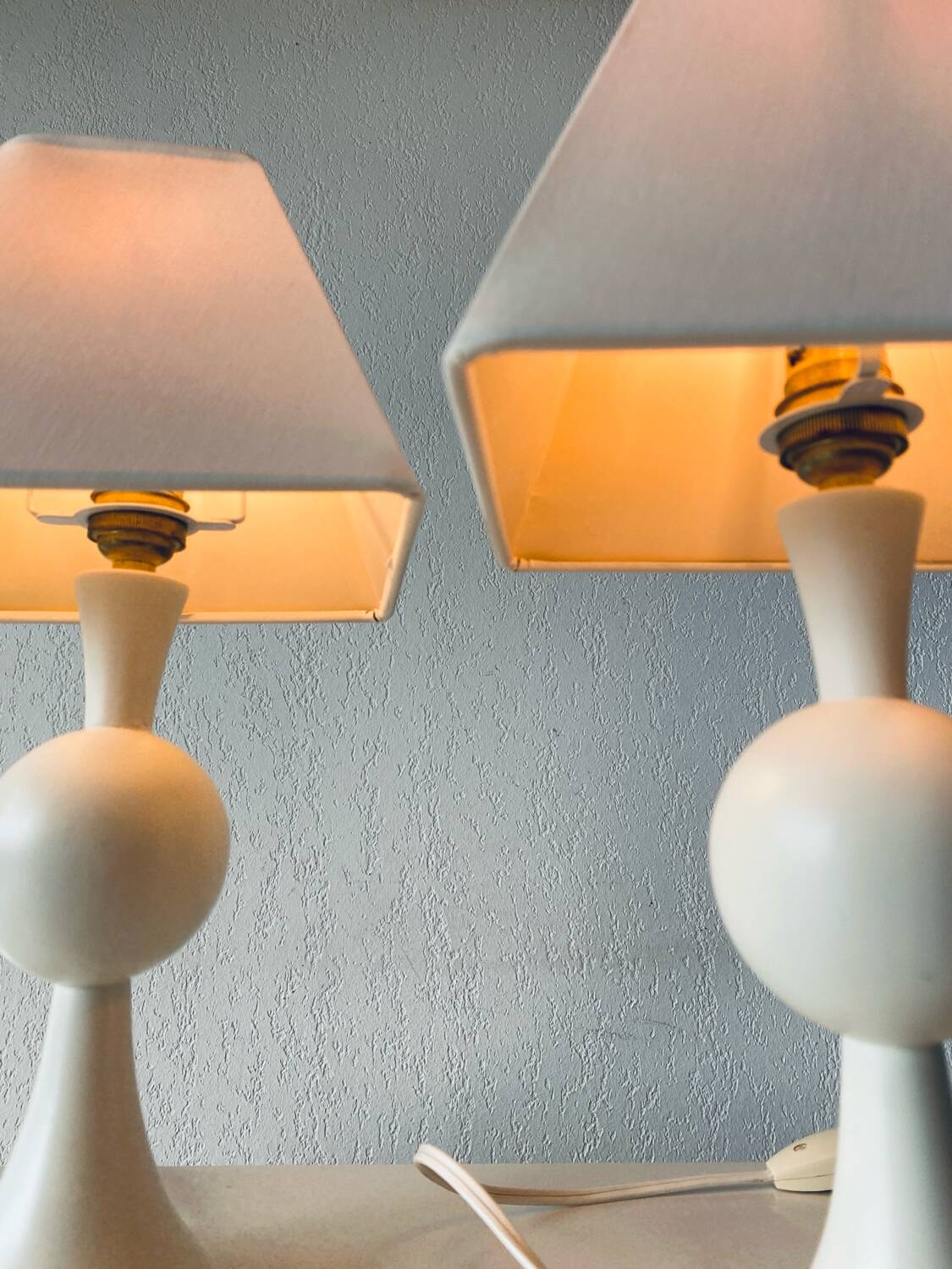 Paire de lampes de chevet vintage