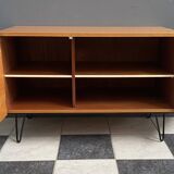 Blond wood low cabinet 1970s