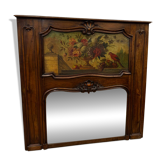 Antique grand trumeau fireplace mirror