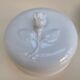 White porcelain butter dish with cover