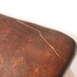 Authentic industrial leather Gym bench, 1950s, Czechoslovakia