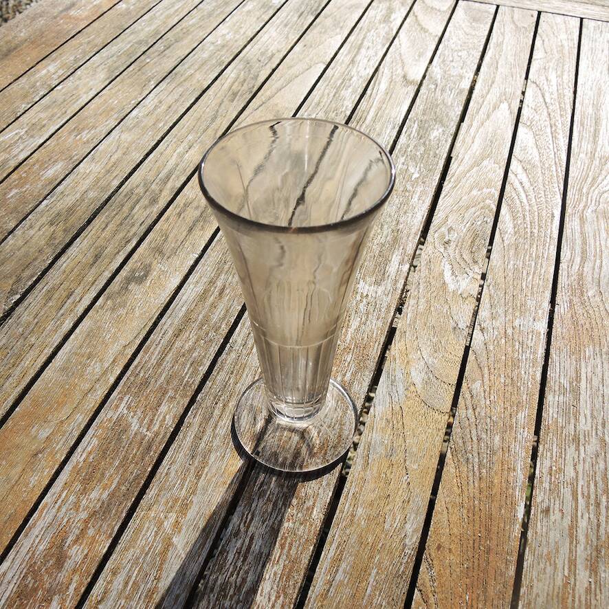 Antique Small Soliflor Vase in Molded Glass