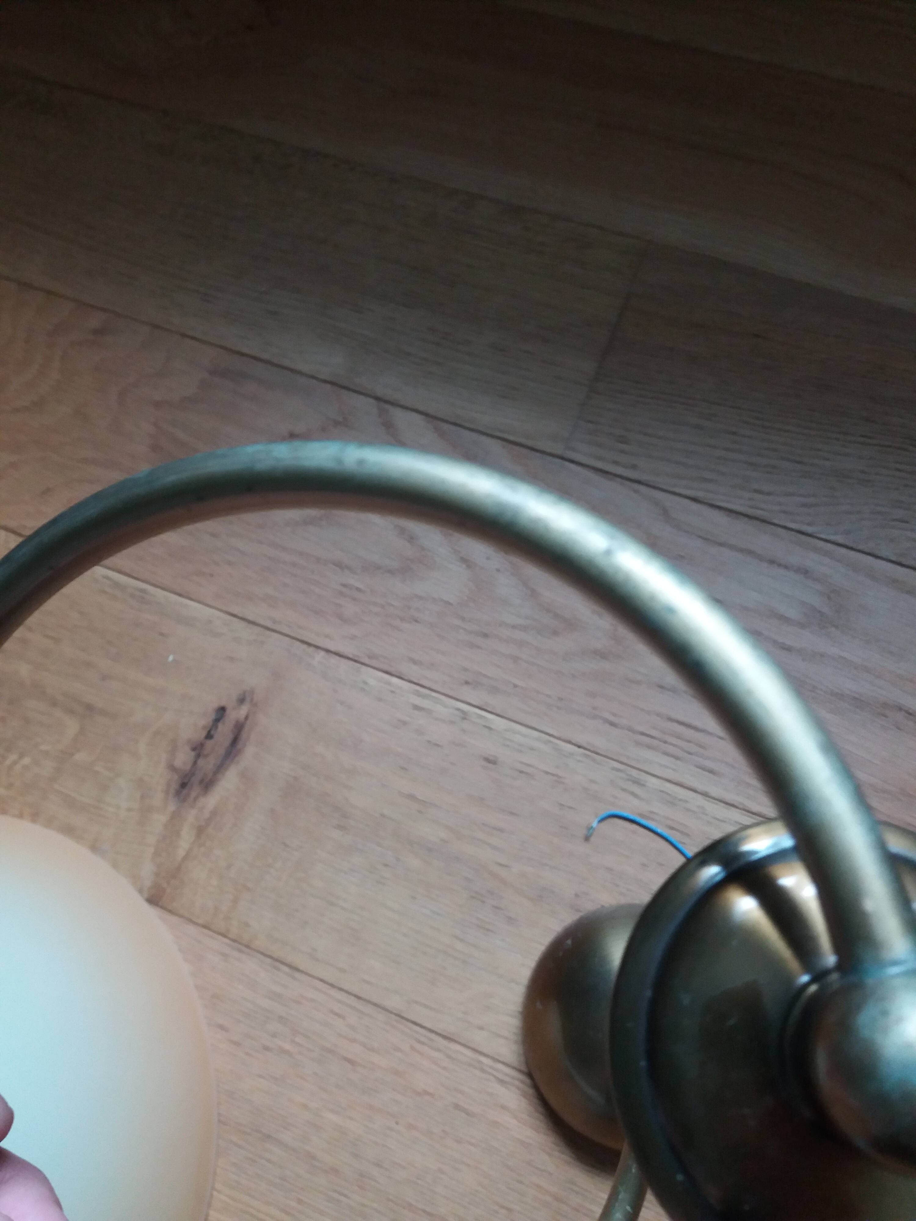 CVL ceiling light pendant glass, brass and wood