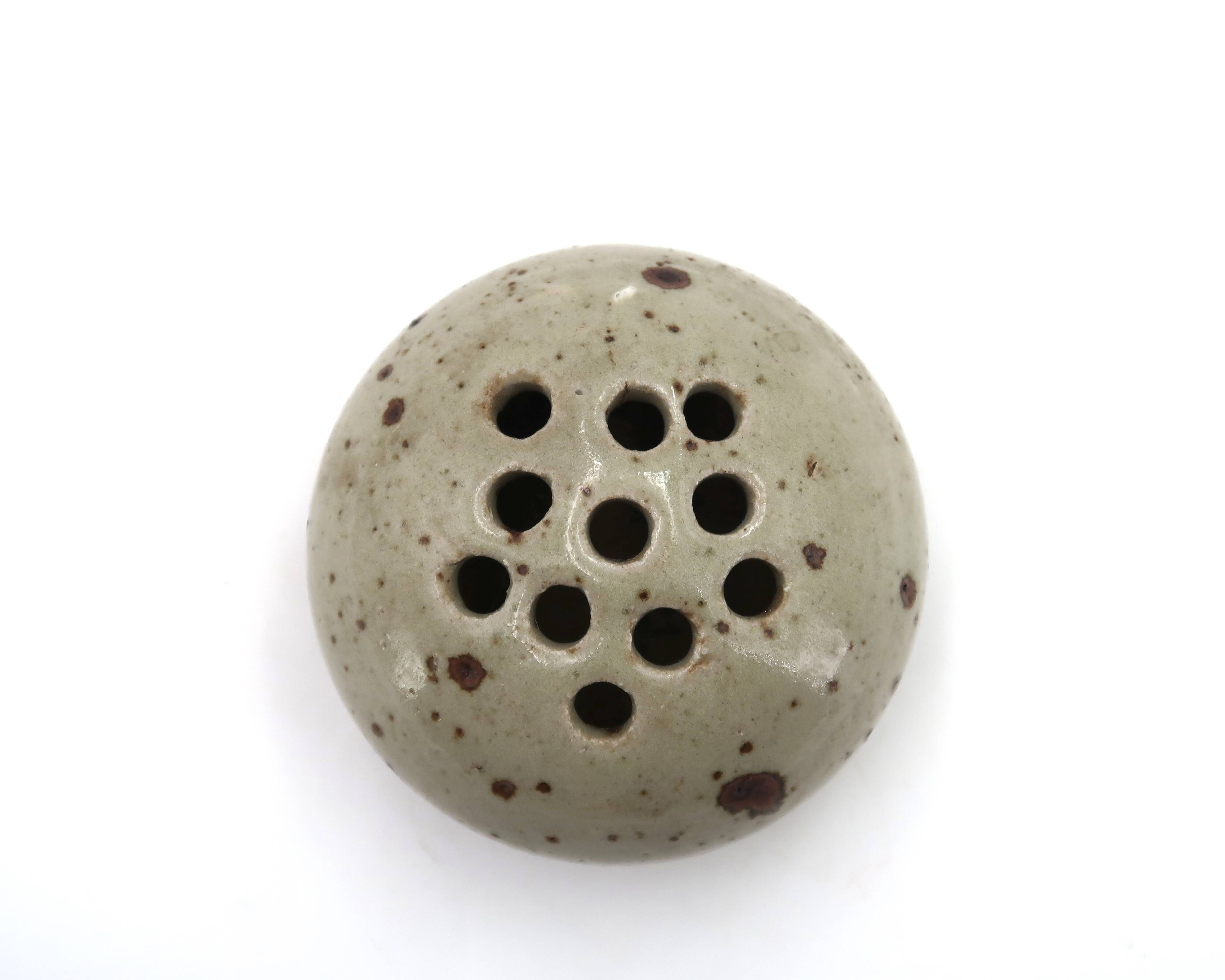 Vase pique fleurs en céramique grès de Pierre Digan, La Borne, années 60