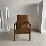 Armchair in natural wood (teak) minimalist design