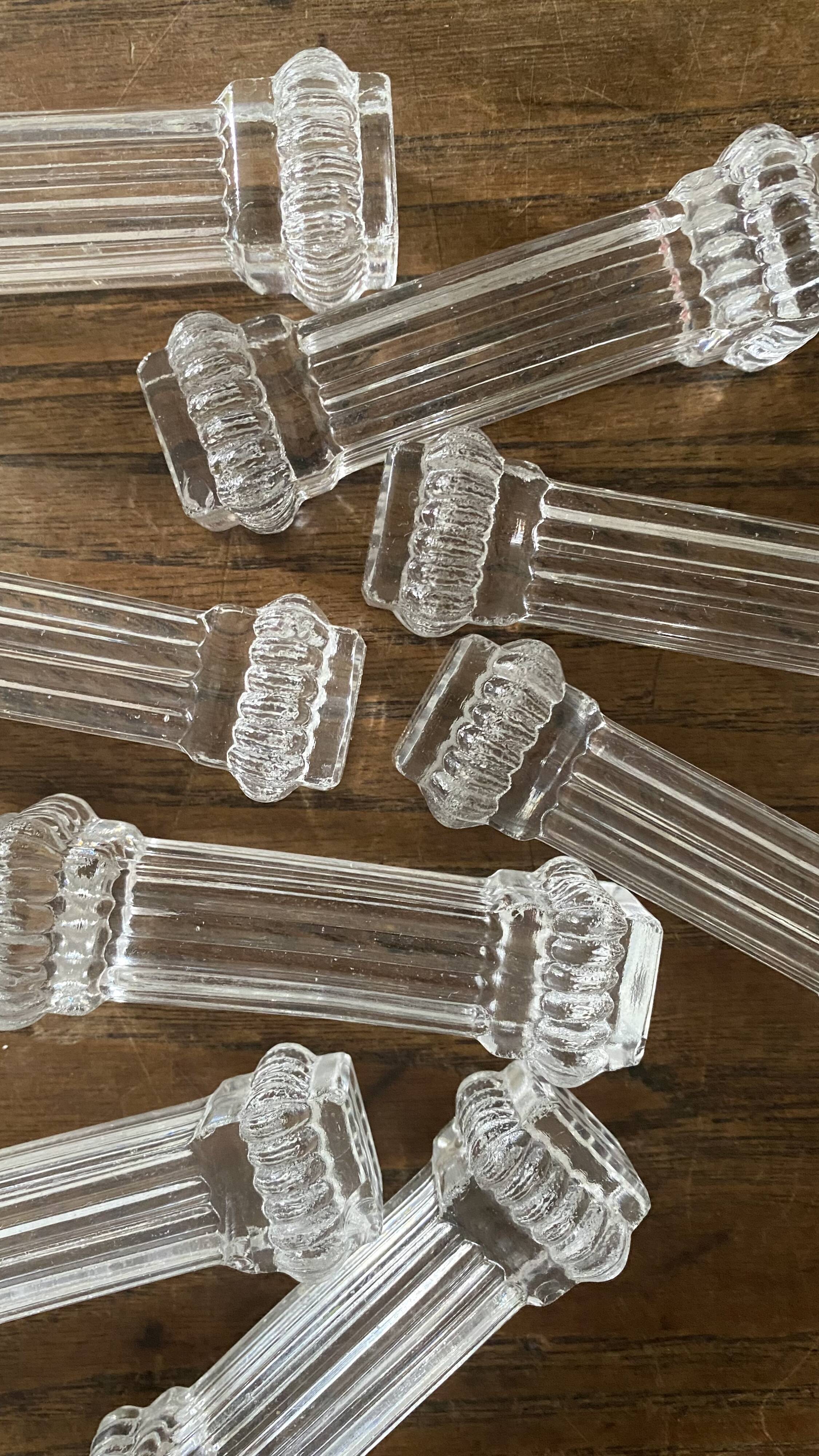 Antique glass knife holders