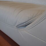 White leather sofa set