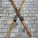 Vintage wooden skis pair L=193