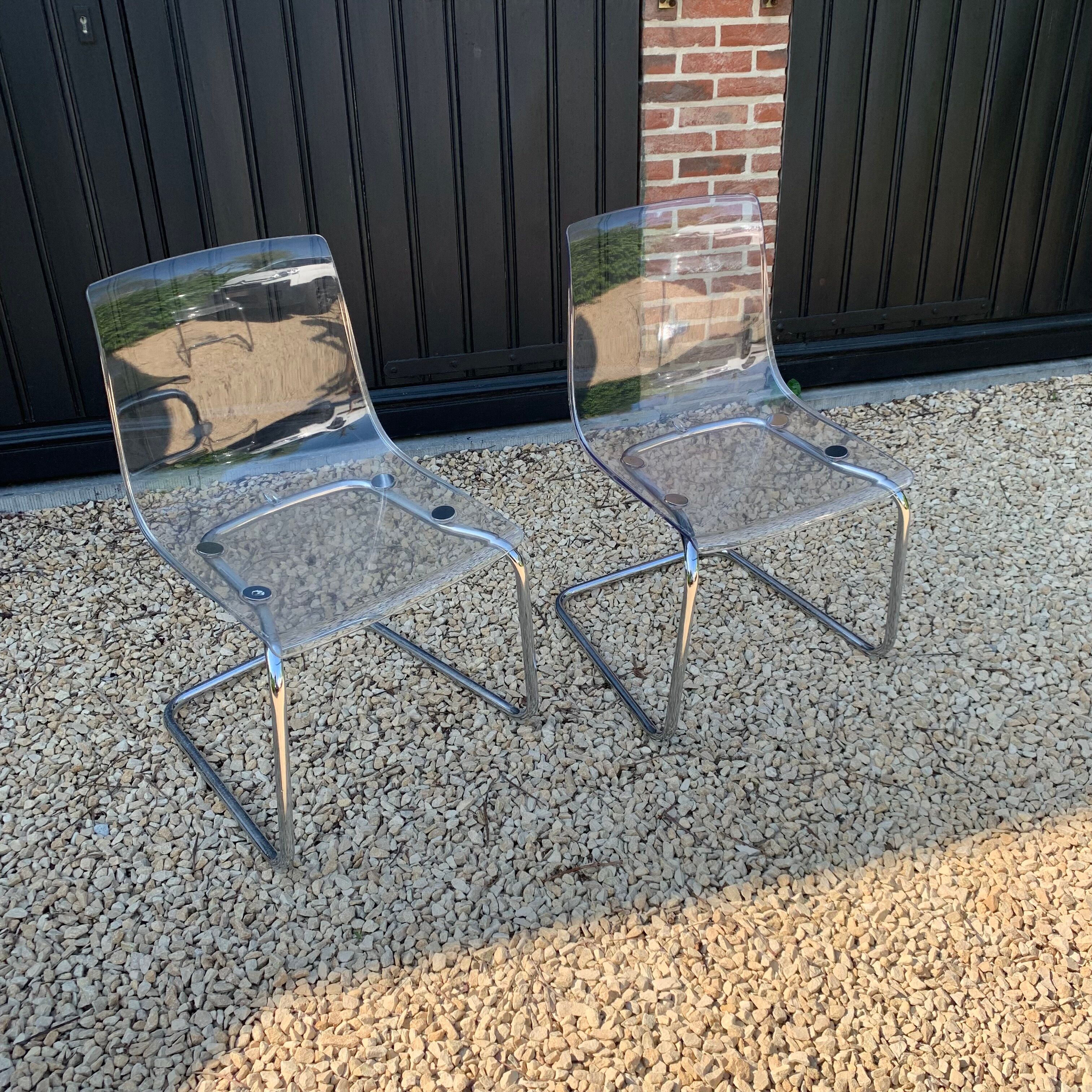 Pair of plexi chairs