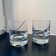 Krosno 10 cm blue rimmed crystal glasses