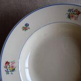 6 assiettes creuses vintage fleuries