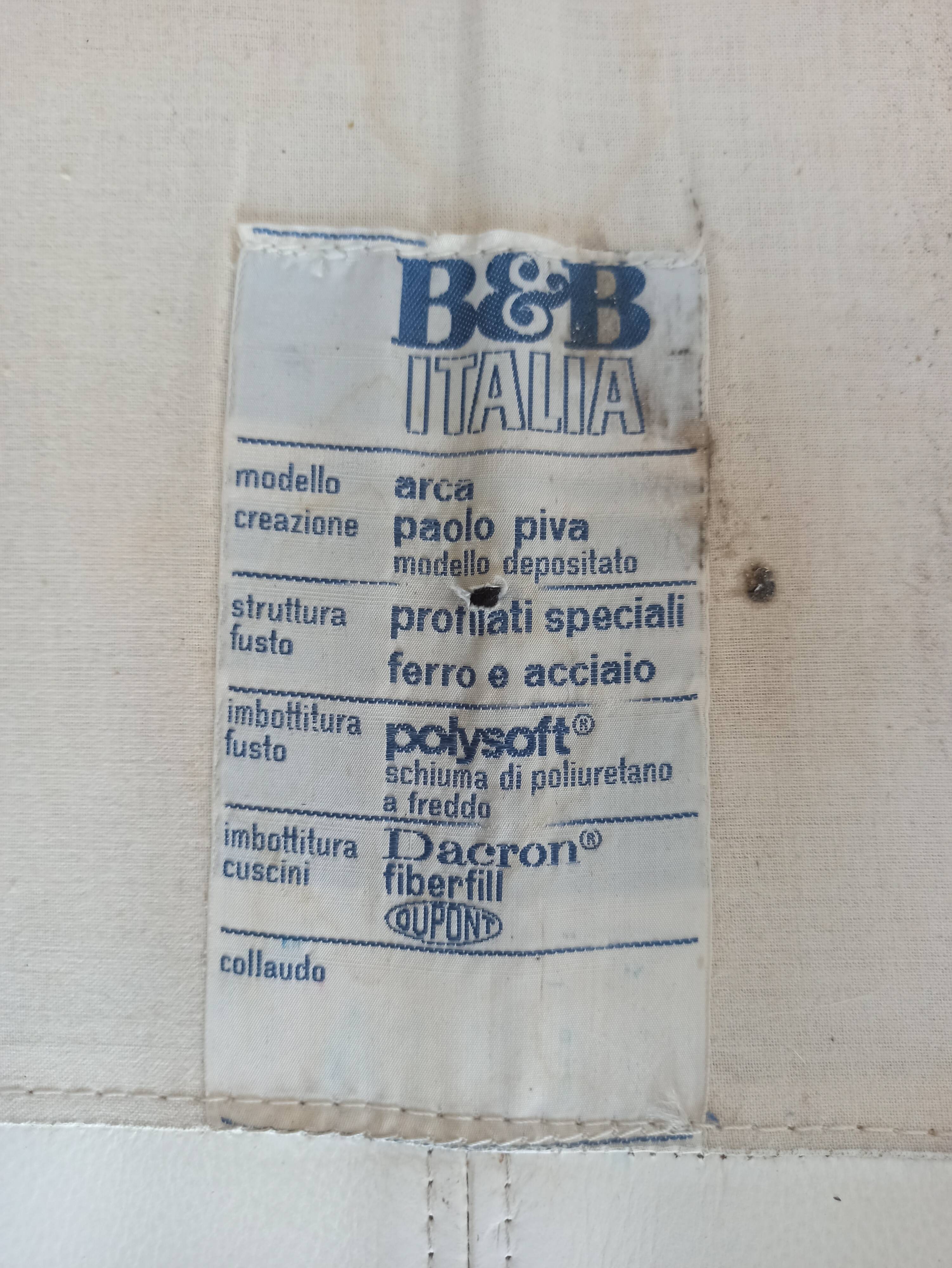 Sofa and armchair model Arca by Paolo Piva for B & B Italia