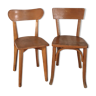 Lot de 2 chaises bistrot en bois