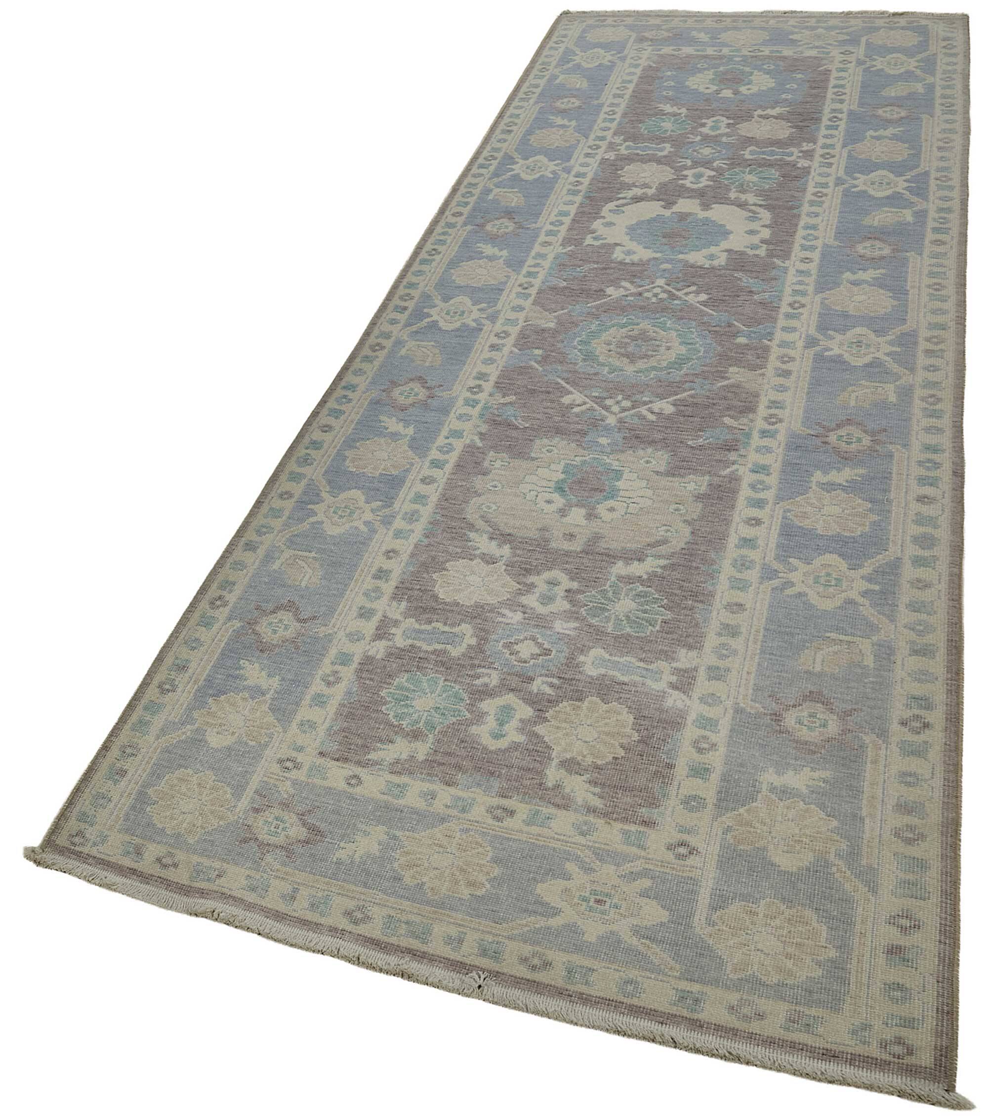 Turkish Handcrafted Loom Oushak Rug 101 cm x 325 cm