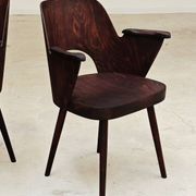 Pair of wooden armchairs by Lubomir Hofmann for Ton (Thonet), 1960