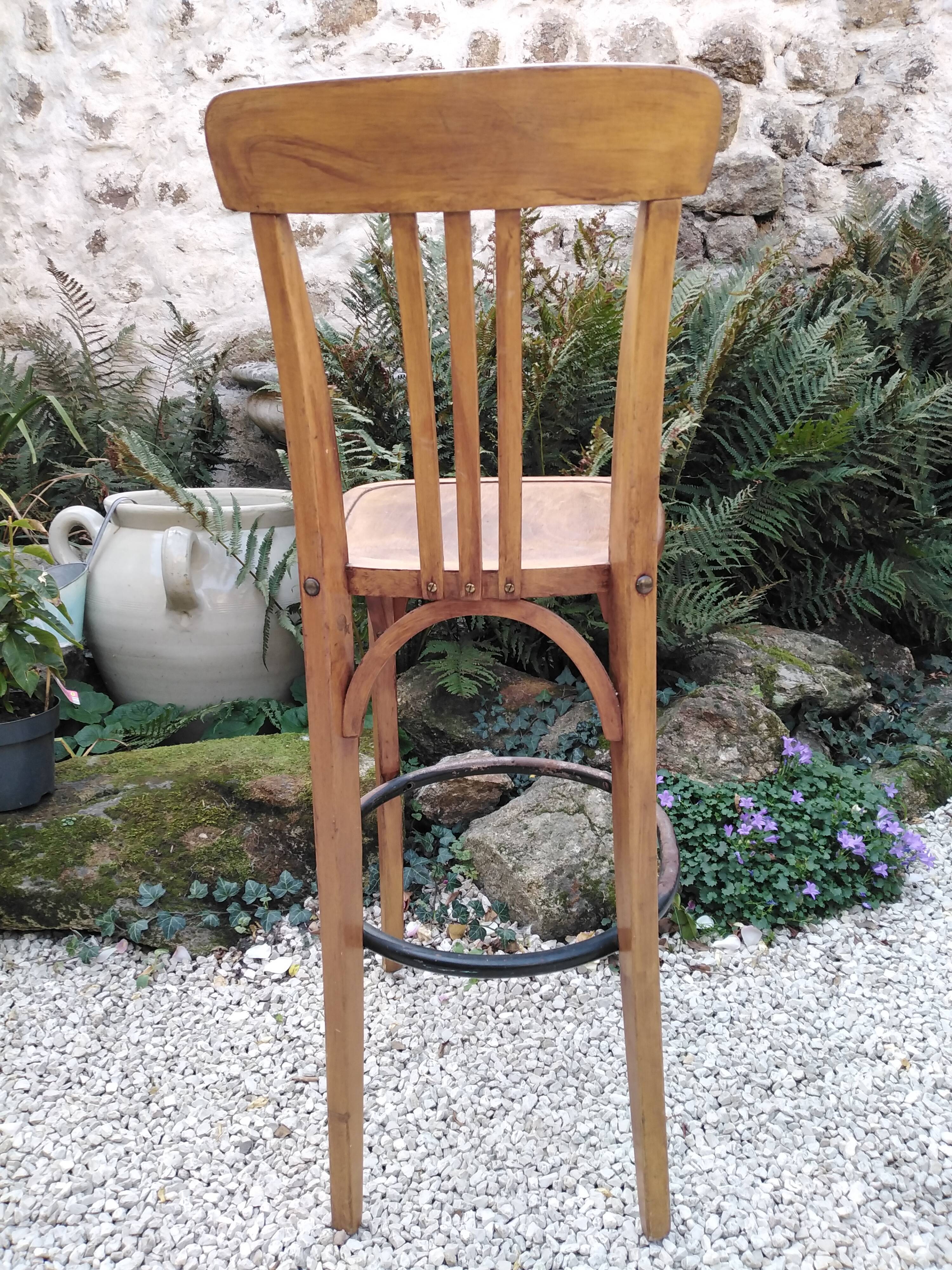 Chaise bistrot haute
