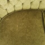 Upholstered sofa in Green Velvet