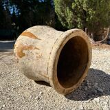 Ancient terracotta pottery jar