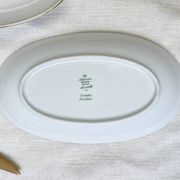2 raviers porcelaine blanche dorée bavaria modèle "annabell"