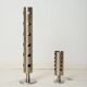 Table lamp in brushed aluminium with cut-outs, 1980-1990s