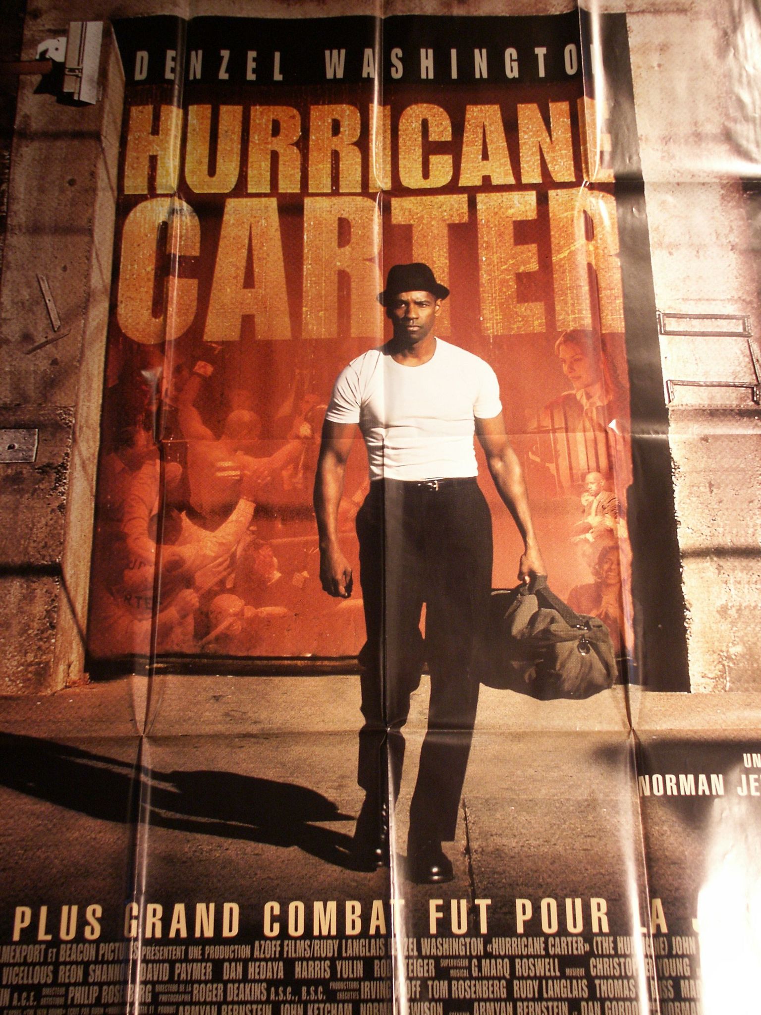 Hurricane Carter 160 x 120 affiche pliée originale