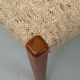 Set of 4 Teak and Wool Dining Chairs by Swegards, Sweden, 1960s