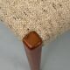 Set of 4 Teak and Wool Dining Chairs by Swegards, Sweden, 1960s