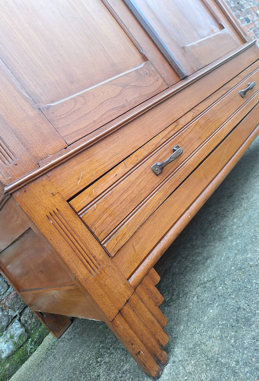 Large art deco wardrobe, antique wardrobe