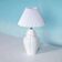 Lampe de table vintage en céramique tressée style régence