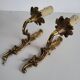 Antique Pair of Louis XV Style Gilt Metal Wall Sconces