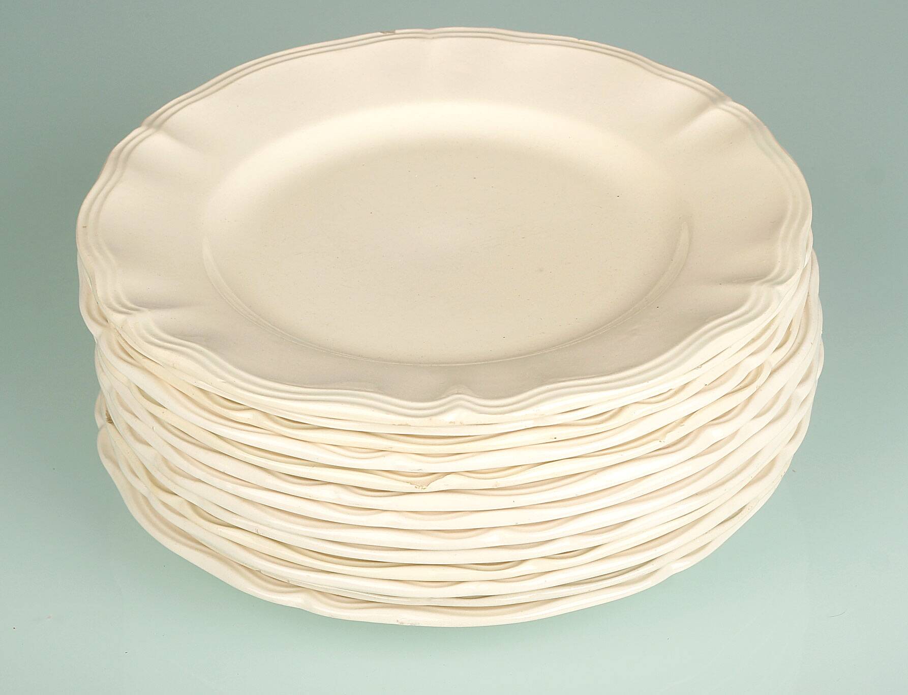 12 flat plates Sarreguemines Digoin