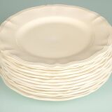 12 flat plates Sarreguemines Digoin