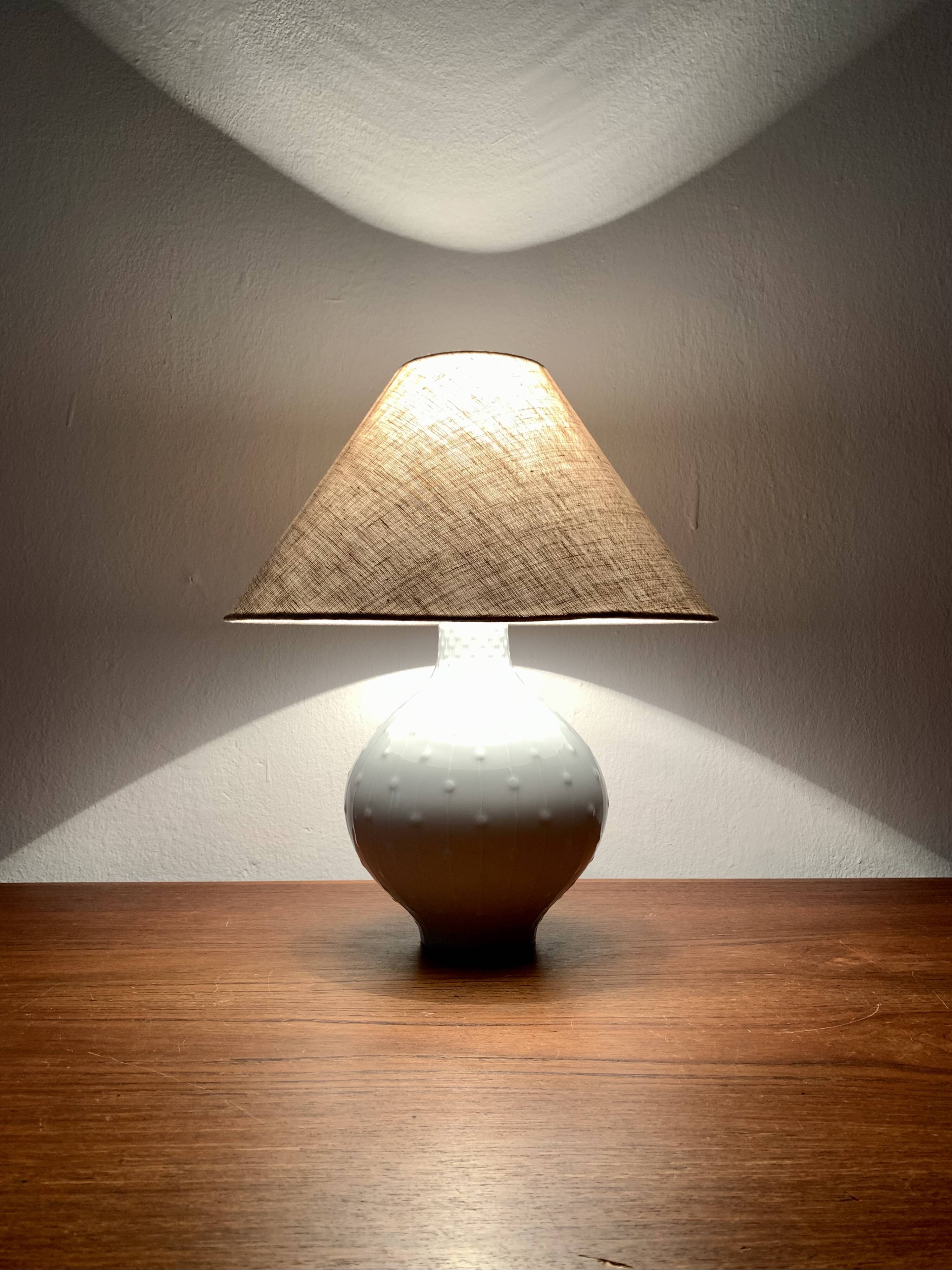 Porcelain Table Lamp by Hutschenreuther Art Department