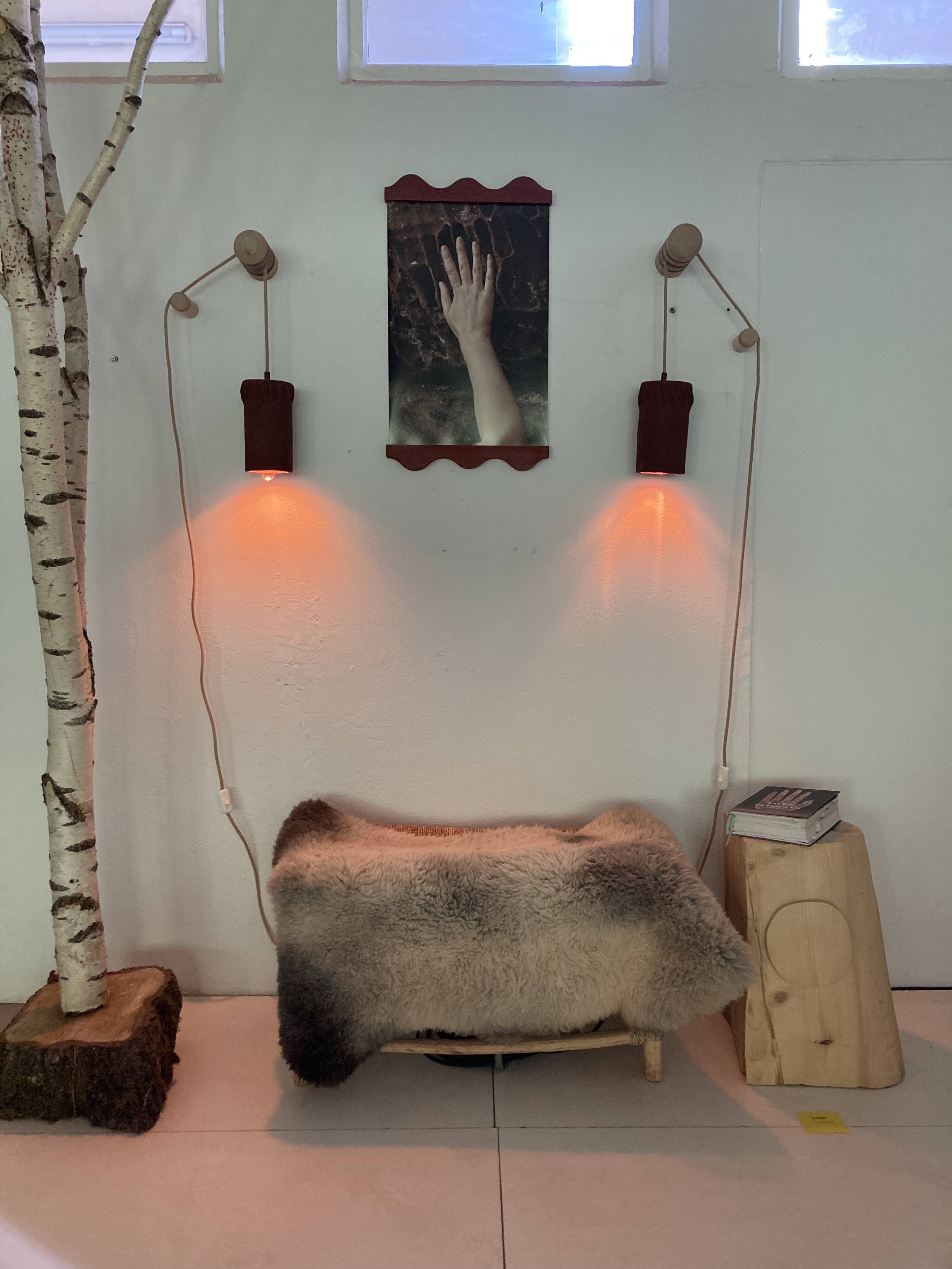 Dani - wall suspension - "block" coat hook - by Léa Munsch