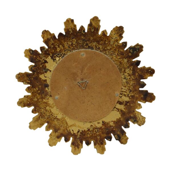 Petit miroir soleil miroir en éclat de soleil en feuille d'or convexe 24 cm